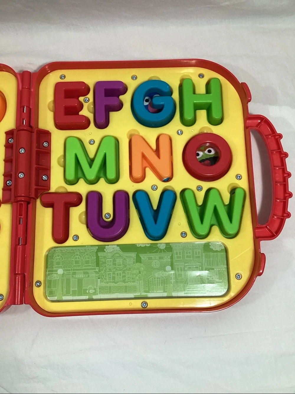 COMPLETE Sesame Street Elmo On The Go Alphabet Letters Red Carrying Case 24 x 35
